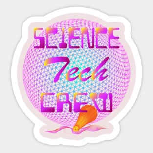 Science Tech Crew modern T-shirt Trendy for Science Technology Crewneck Squad Sticker